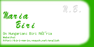 maria biri business card